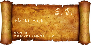 Sóti Vajk névjegykártya